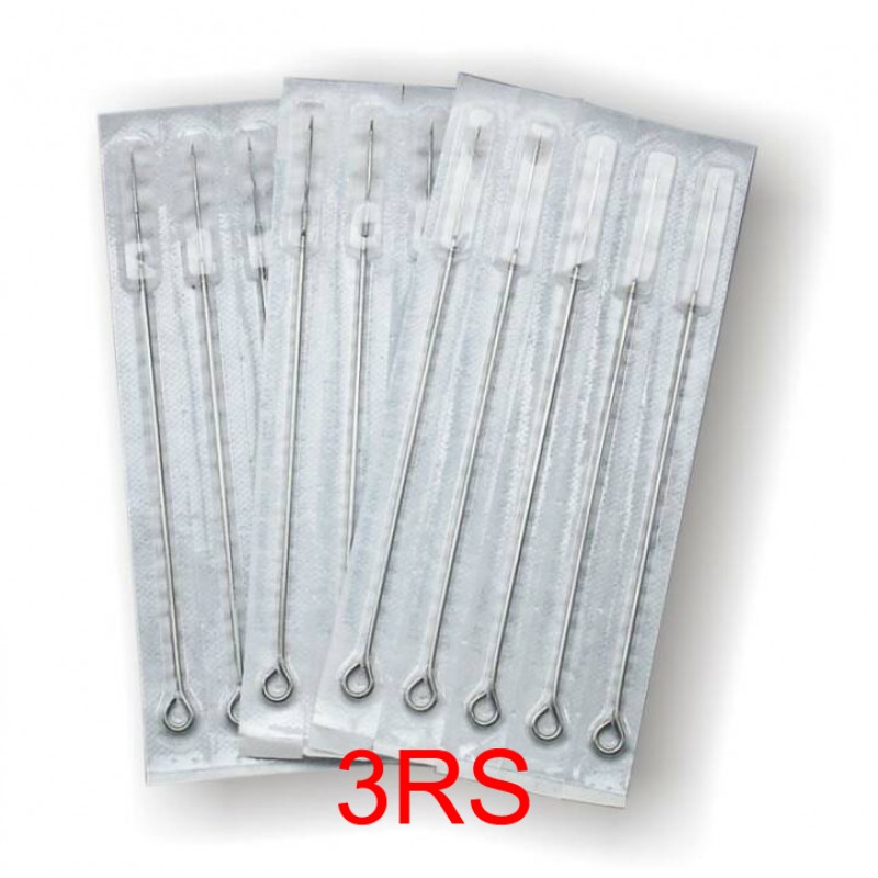 3 Round Shader Sterile Tattoo Needles 3RS (Pack Of 50)